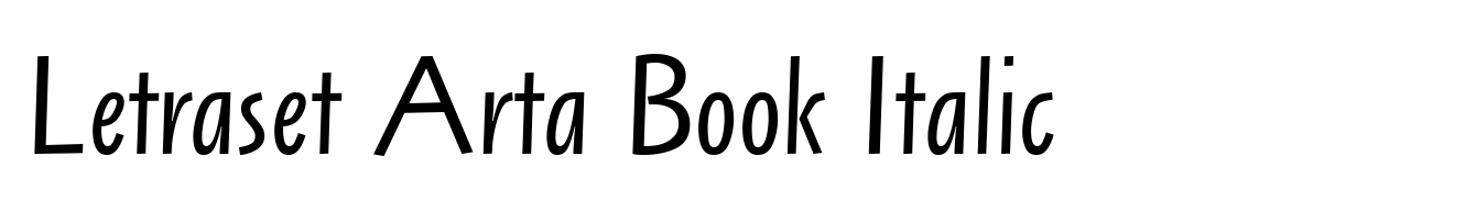 Letraset Arta Book Italic